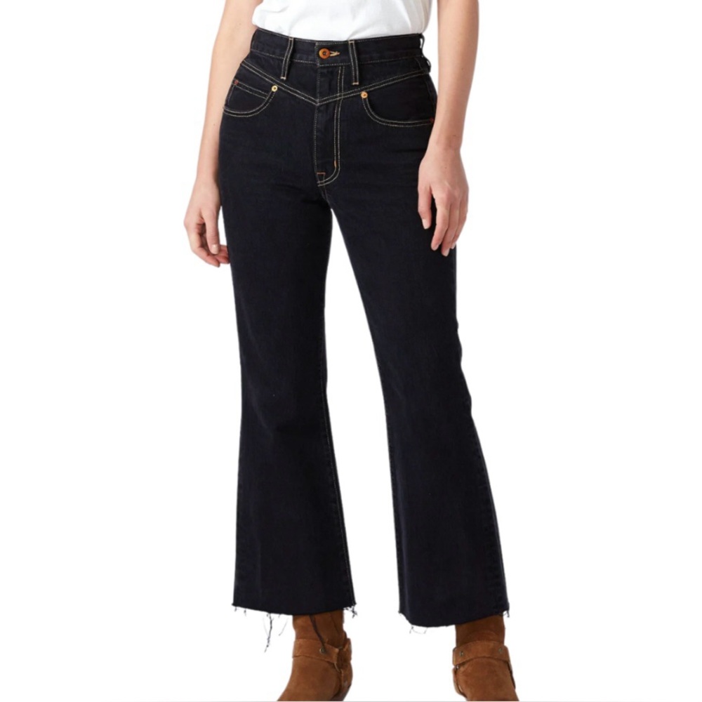 SLVRLAKE Frankie Double Yoke High Rise Blue Night Flight Women’s Jeans Size 26